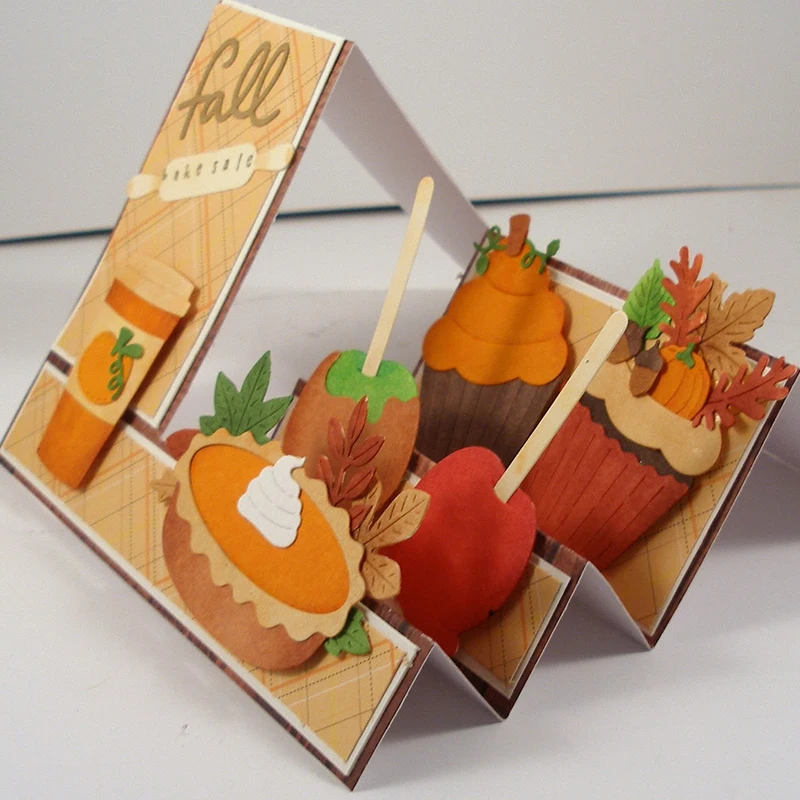 autumn fall harvest season food cake animals leaves house car letter sentence metal cutting dies make stencils decorate cards free global shipping