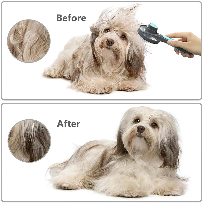 Профессиональная самоочищающаяся щетка MESNUG для кошек эргономичная ручка