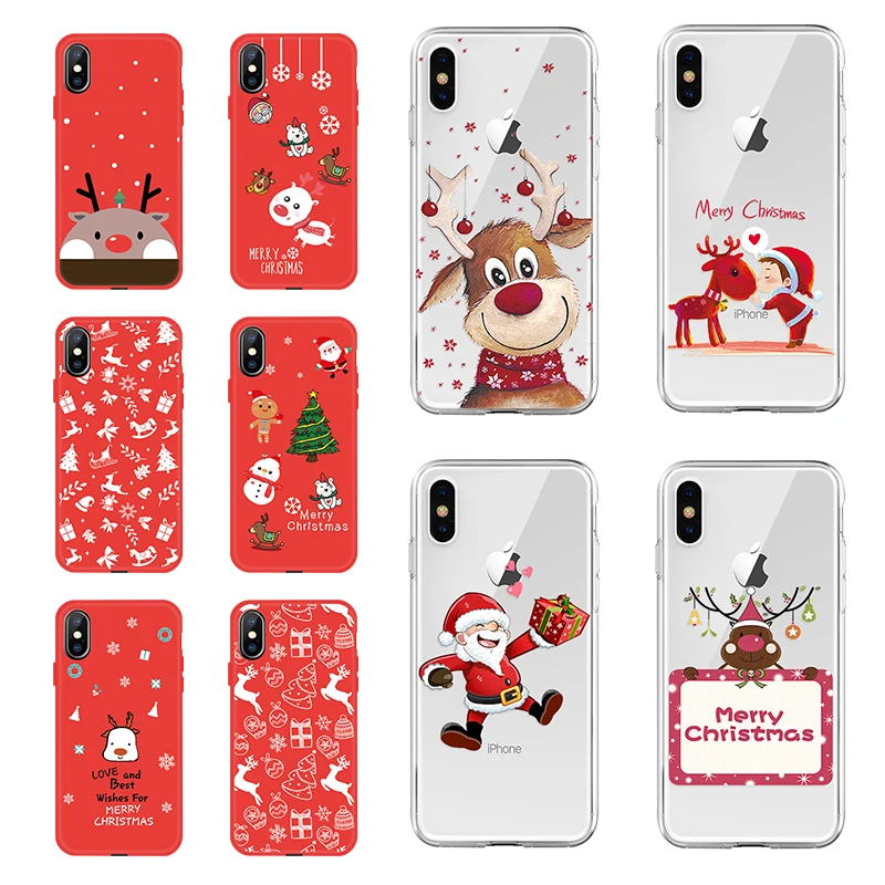 Чехлы для iPhone X XS Max XR с рождественской росписью чехол телефона iPhoneX iPhoneXR милым