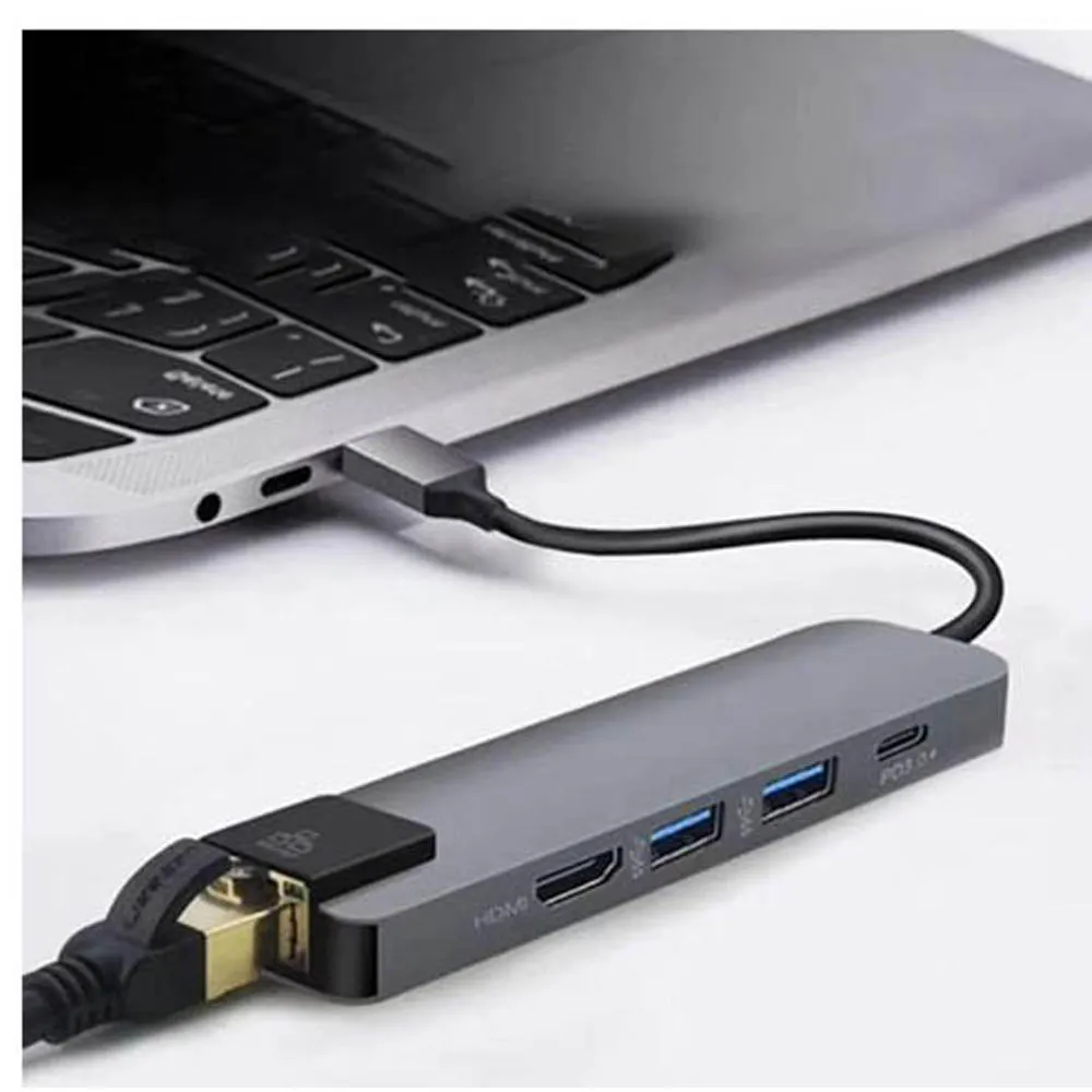 USB-адаптер с Type-C на HDMI совместимый USB 3 0 порт для зарядки Разветвитель RJ45