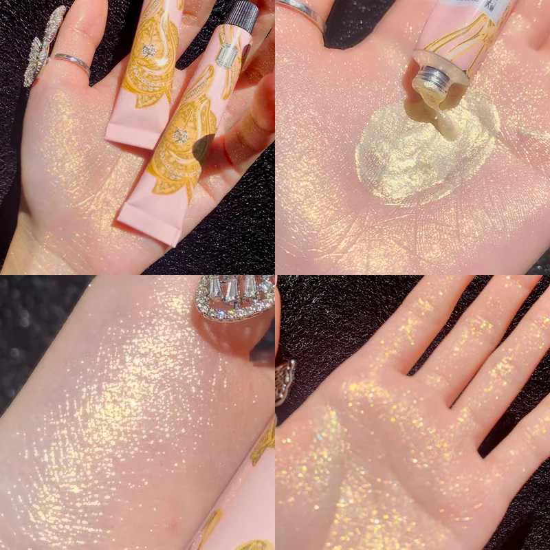 

1Pcs Highlighter Makeup highlighter Glitter for face Contouring Glitter Waterproof and Long-Lasting Shimmer High-gloss Cosmetics