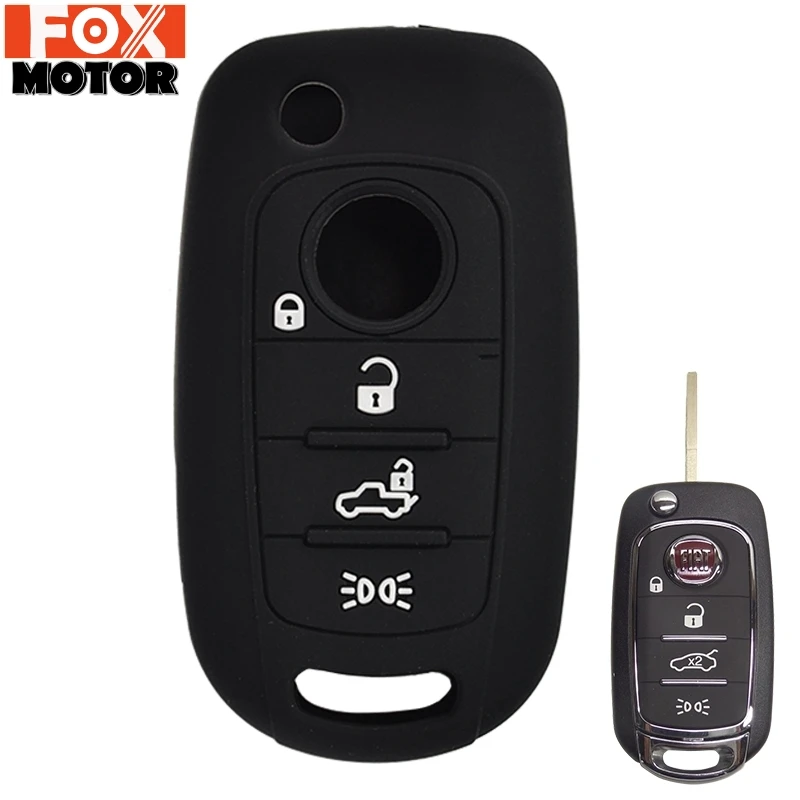 Силиконовые автомобилей Кронос Remote Флип Брелок Shell обложка чехол для Fiat Egea 500X Toro