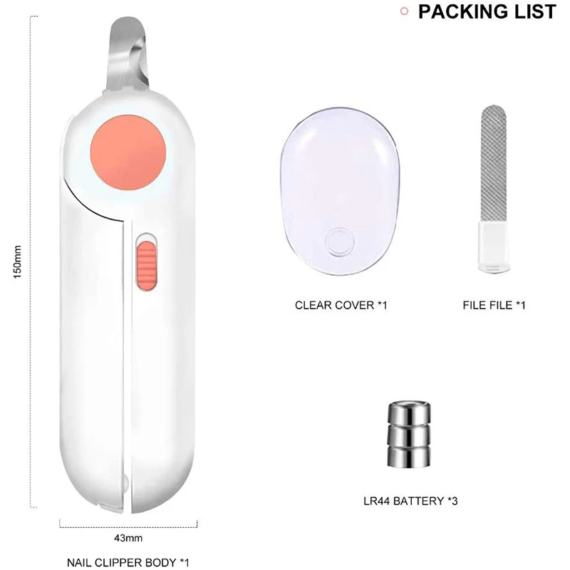 Профессиональная машинка для стрижки когтей собак и кошек со светодиодной