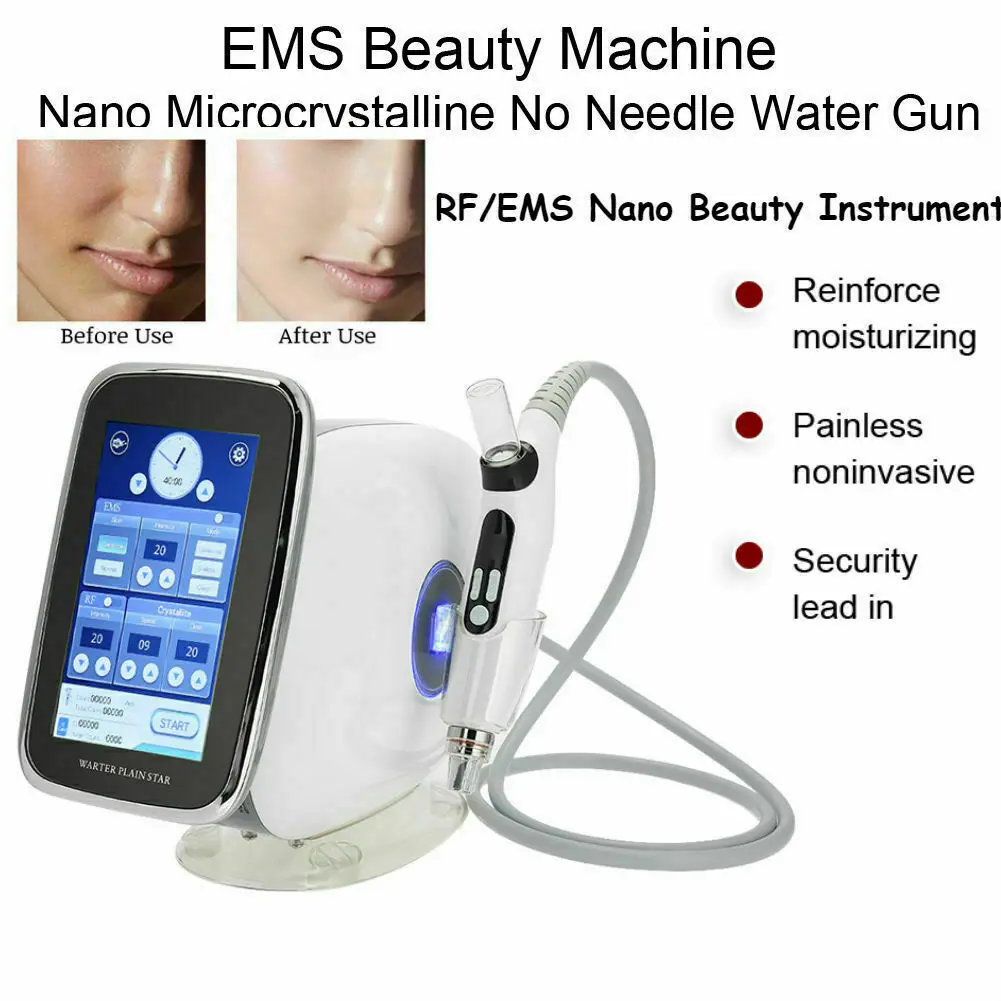 

EMS Microneedle RF Machine No Needle Meso Mesotherapy Gun Injector Face Lifting Water Injection Anti Aging Salon Beauty Device