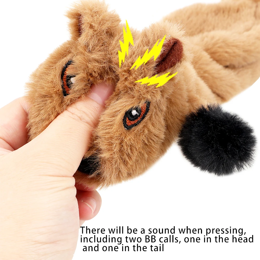 

New Cute Plush Toys Squeak Pet Squirrel Raccoon Fox Skunk Animal Plush Toy Squeaky Whistling Involved Squirrel Dog Toys