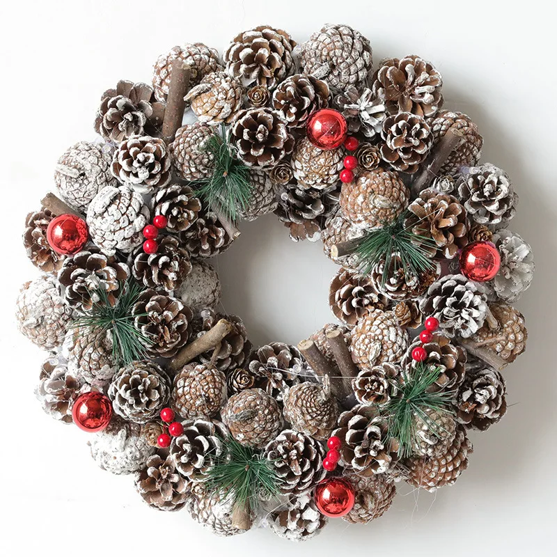 

Winter Christmas Garlands Flower Wedding Autumn Rattan Garlands Door Farmhouse White Guirlande Fleur Home Decor DFHH