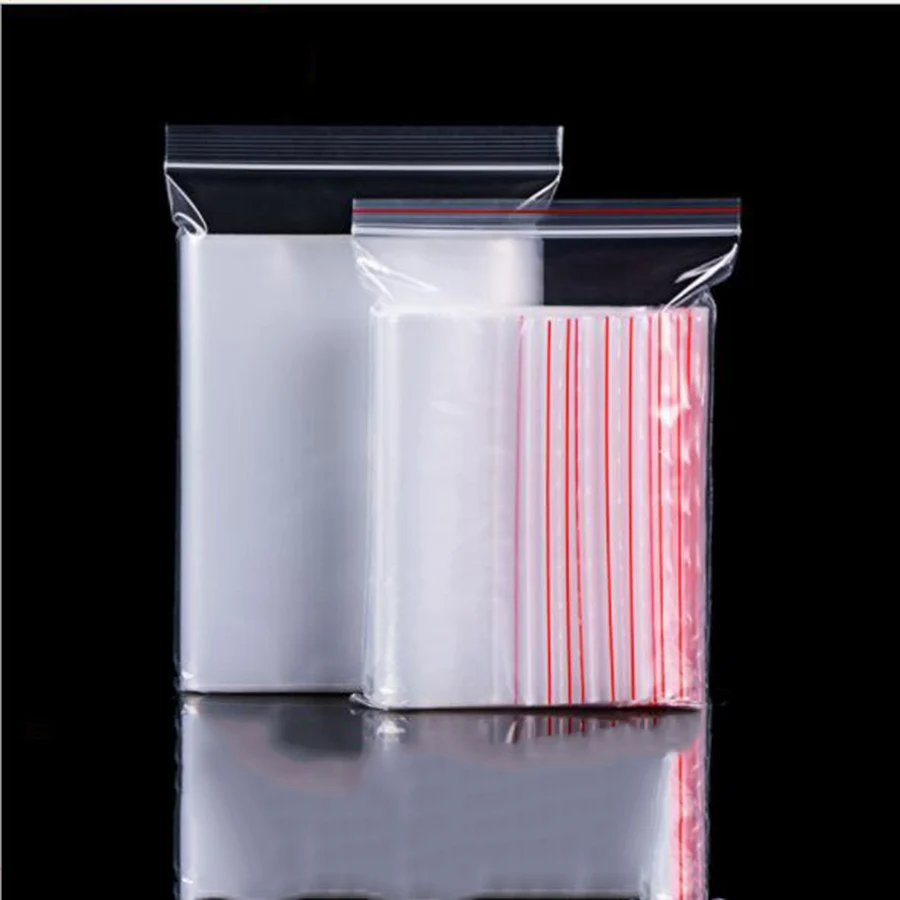 Новый мешок с молнией яркого цвета 200/100 шт прозрачные самоклеящиеся герметичный