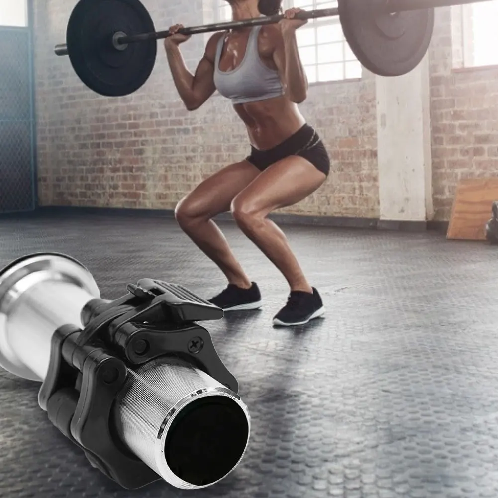 

1 Pair 25mm Spinlock Collars Barbell Collar Lock Dumbell Clips Clamp Weight lifting Bar Gym Dumbbell Fitness Body Building