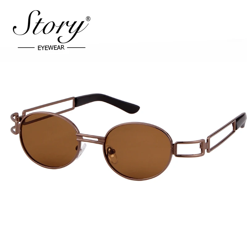 Винтажные Круглые Солнцезащитные очки UV400 в стиле стимпанк для мужчин и женщин