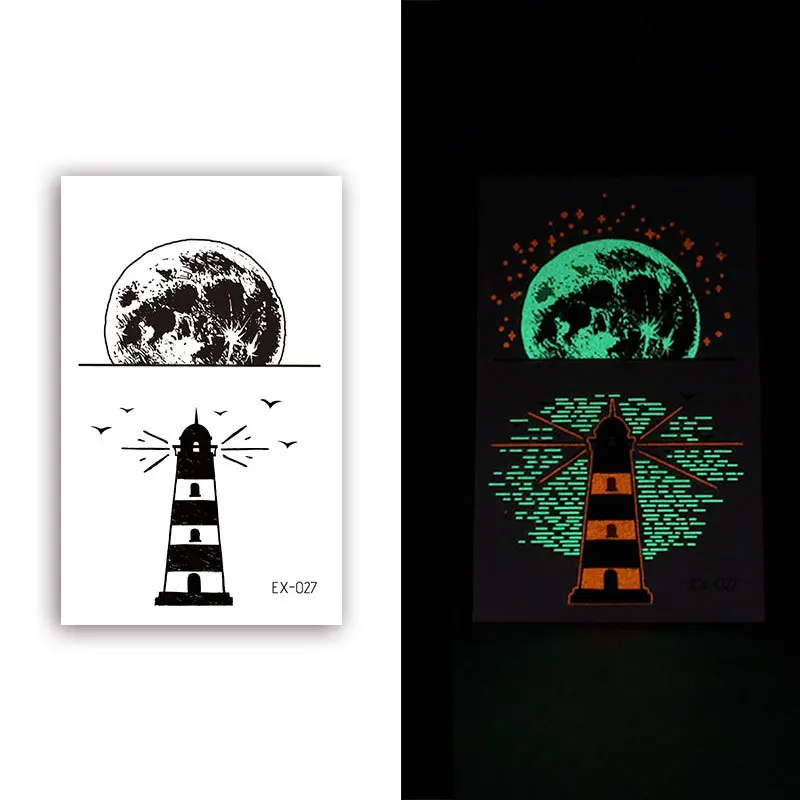 Красочные светящиеся водонепроницаемые Временные татуировки летние