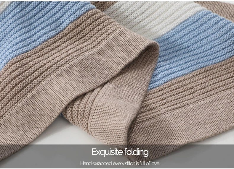 

Baby Blanket Bed Sheet Bedding For Newborn Quilt Comfortable Cotton Yarn Knitting Soft 27.56in*35.4in Blankets Cart Cover Infant