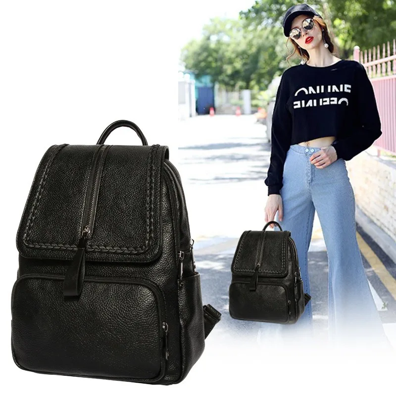 Вертикальный квадратный рюкзак для женщин 2020 Новый однотонный Модный маленький