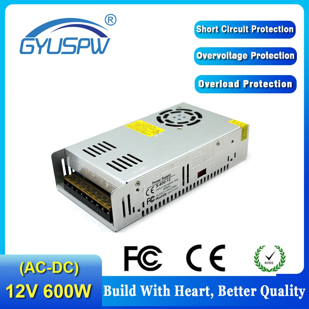 Регулируемый источник питания 12 В импульсный DC12V 50A 600 Вт Трансформаторы