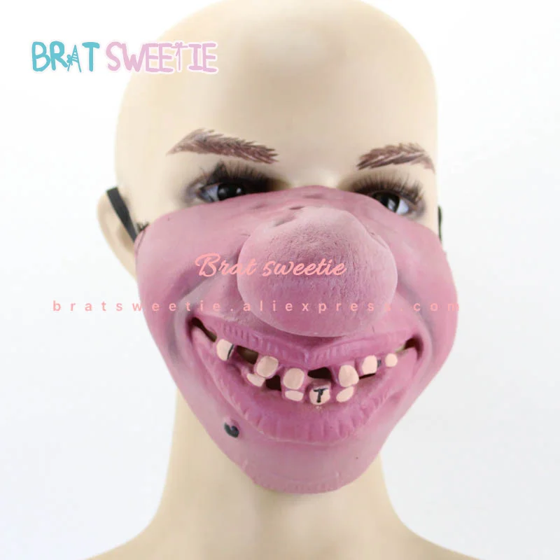 2020 Хэллоуин маска для взрослых латексная клоун половина маски лица ужасный страшный страшные маскарадные