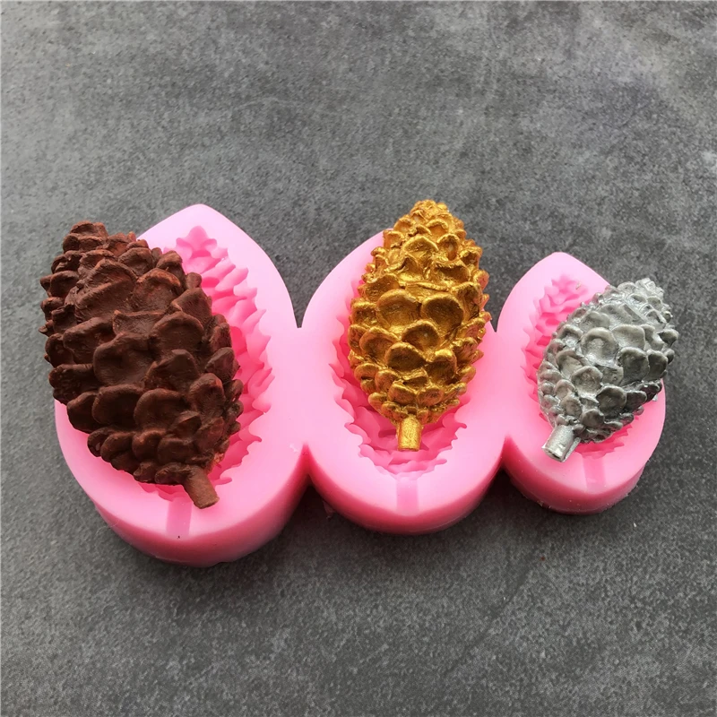 Силиконовые формы в форме шишки Sugarcraft форма для помадки инструменты украшения