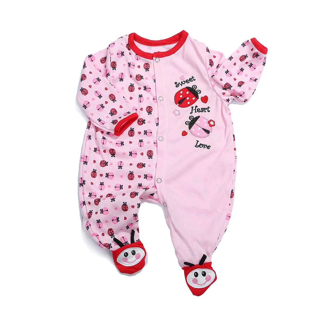 Напечатанный маленький жук стильная одежда для 20-22 дюйма куклы Новорожденные