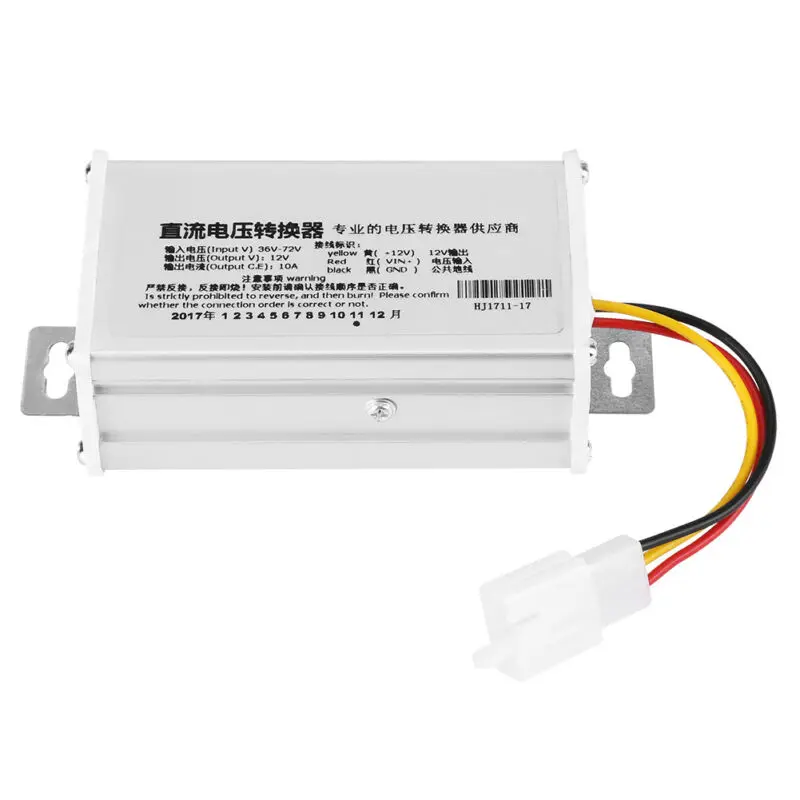 Электрический скутер конвертер DC 36 в 72 12 В 10A велосипед адаптер вниз
