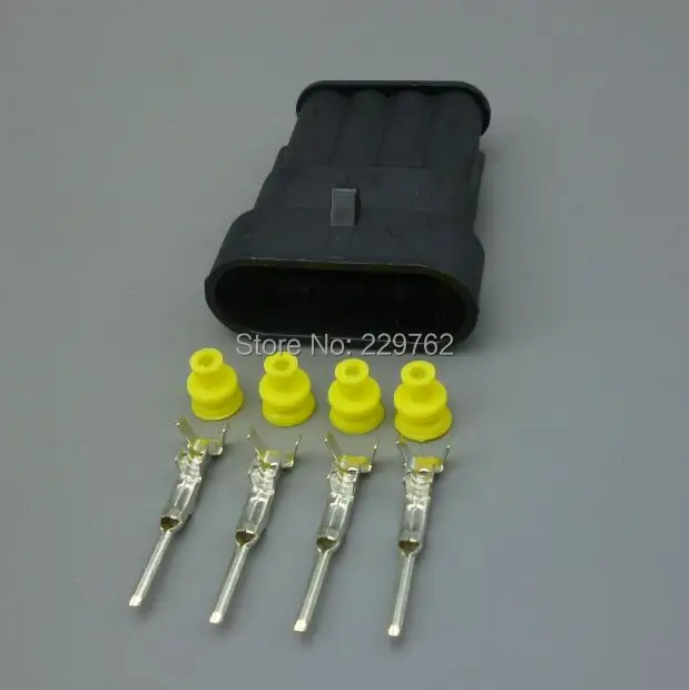shhworldsea 1sets 4 pin 1.5MM waterproof wire connector female male electric fuel pump harness plug 282106-1 282088-1 | Автомобили и