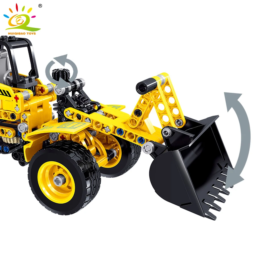 HUIQIBAO 302 шт техническая Tyred Тракторная Лопата игрушки строительные блоки