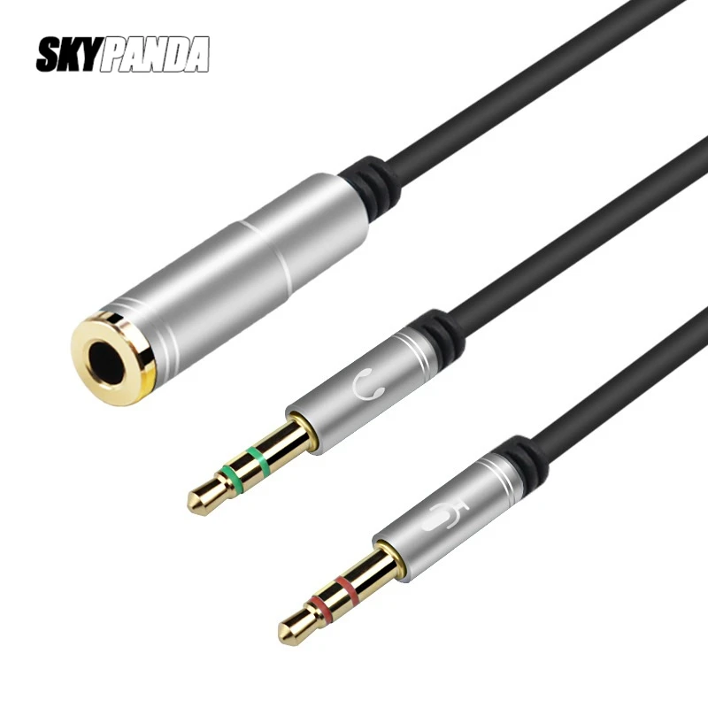 Аудиокабель адаптер 3 5 мм кабель для подключения микрофона к наушникам