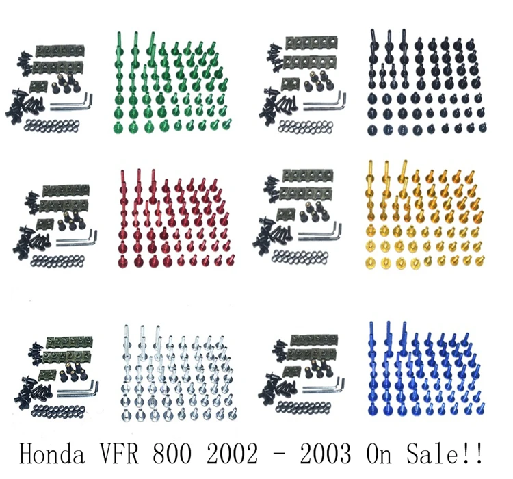CNC полный обтекатель болты для кузовных работ гайки комплект Honda VFR 800 2002 2003 в