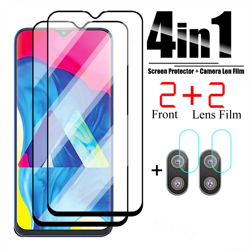 

4 in 1 Protective Glass For Samsung Galaxy A01 A21 A31 A41 A51 A71 Tempered Glass For Samsung M01 M21 M31 M10 M20 M30 Lens Film