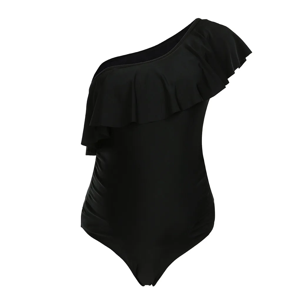 Сексуальный купальник для беременных женщин с рюшами на рукавах бикини женский