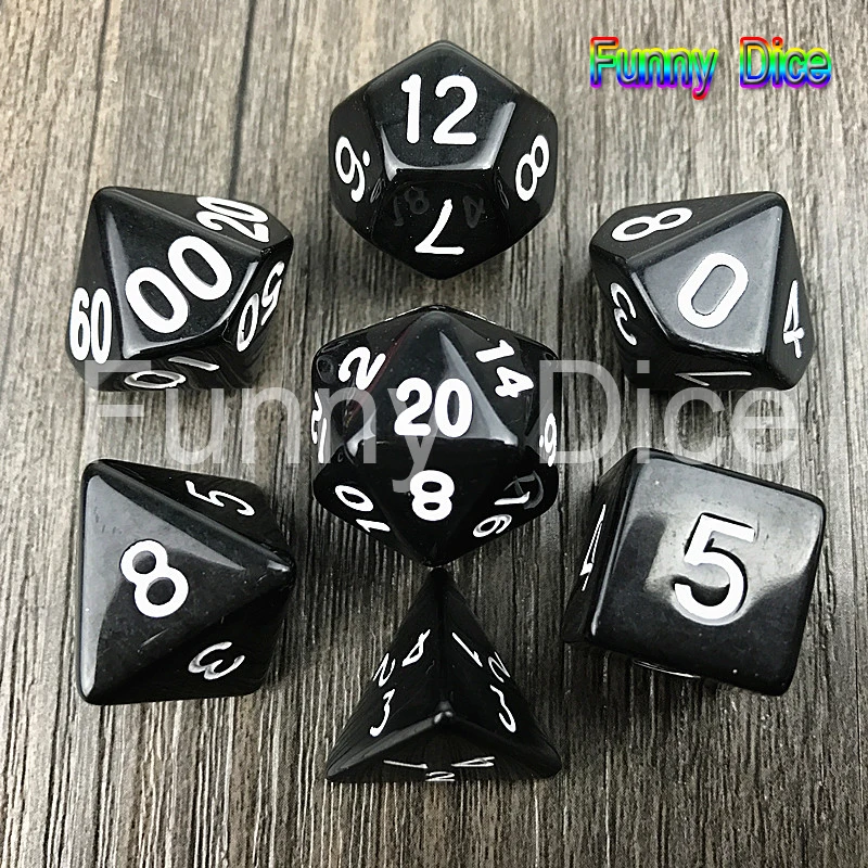 Отдых на открытом воздухе 7 шт./компл. кости многогранные d4 d6 d8 d10 d12 d20 игры 10 цветов