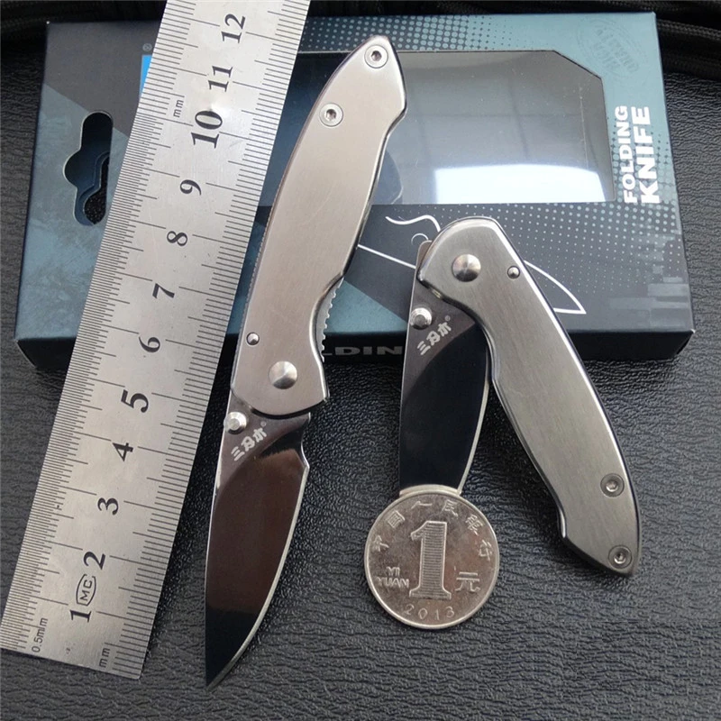 SANRENMU 6011 мини из нержавеющей стали EDC карманный складной нож с зажимом для ремня