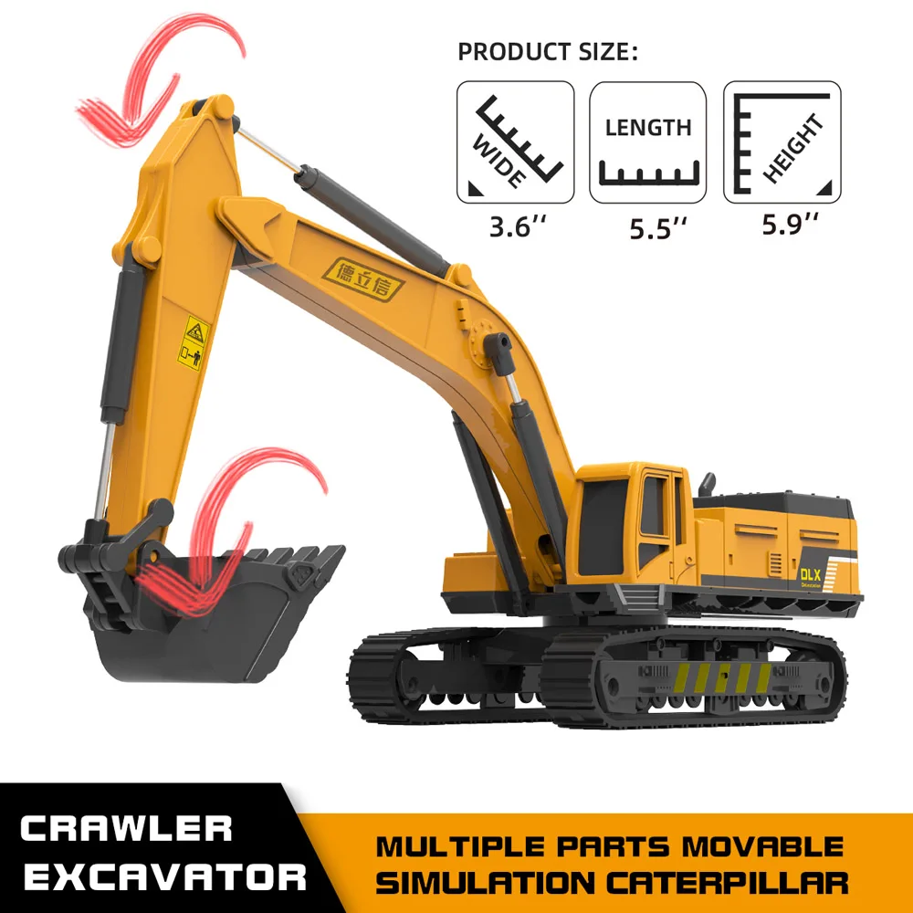 Excavator Кран игрушечный строительный автомобиль 1:50 литье под давлением инженерные игрушки грузовик трактор Высокая симуляция мальчиков модель машины игрушки для детей - Цвет: Excavator