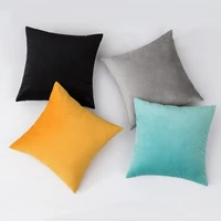 inyahome comfortable velvet throw pillow covers big large soft decorative waist sofa cushion case solid colors christmas gift