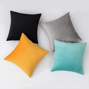 DIMI Living Room Car Decorative 45x45 30x50 Yellow Blue Velvet Nordic Sofa Pillows Luxury Satin Cushion
