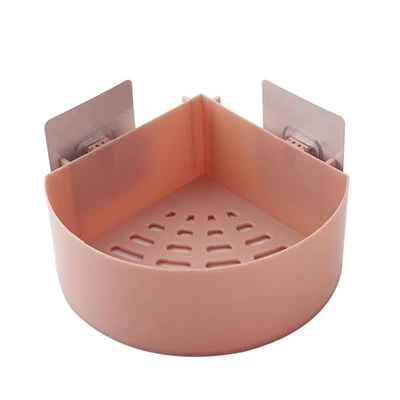 Round pink Товары для кухни полка стену полка ванная комната органайзер для косметики для кухня Настенное крепление Дренажный полки органайзер для кухни держатель для бумажных полотенец стеллаж держатель для губки полка настенная - Цвет: Round pink