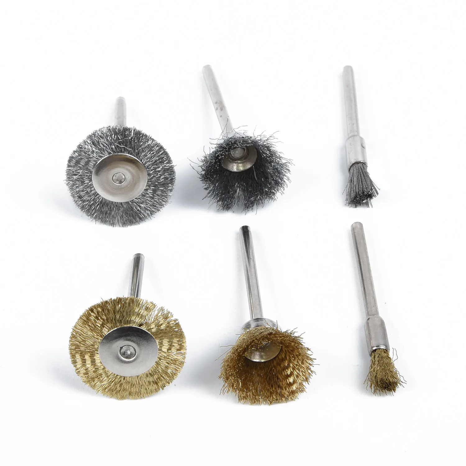 

36*Mini Brass Wire Cup Wheel Polishing Brushes For Grinder Drill Rotary Tool
