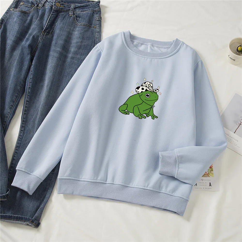 

Готический уличная кофты более плотной вельветовой ткани свободный крой толстовки Для женщин с круглым вырезом толстовка толстовки Для же...