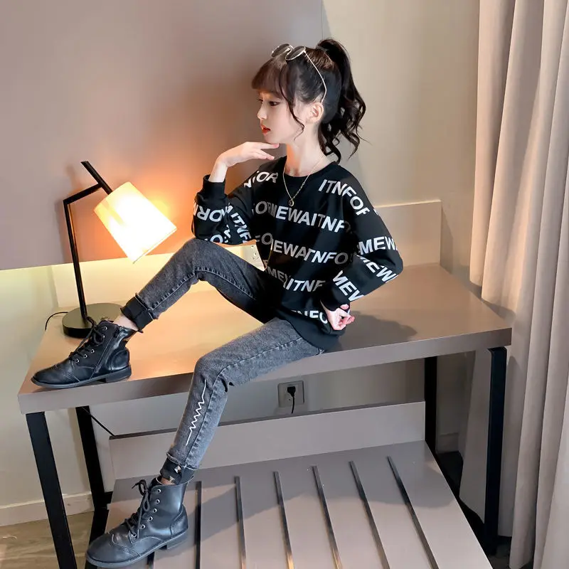 Детские костюмы для девочек одежда на весну и осень детская комплекты маленьких