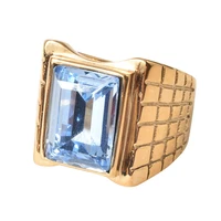 european and american new mens rings creative personality square gem trend accessories