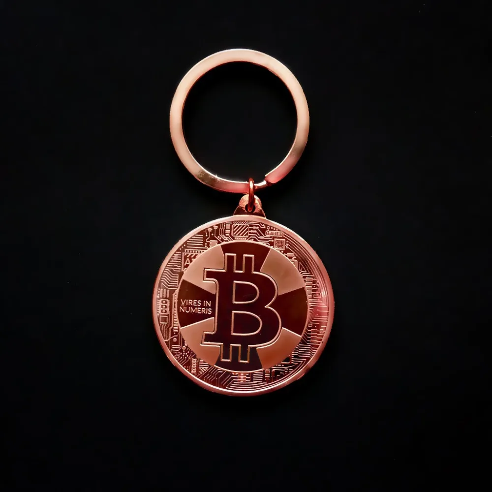 Позолоченный брелок для монет Биткоин золотой серебряный памятный Litecoin эфириум