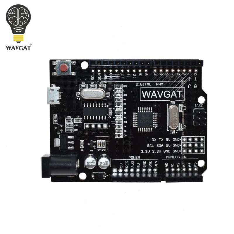 WAVGAT для Arduino UNO R3 макетная плата высокое качество CH340G ATMEGA328P 16 МГц AU|Интегральные