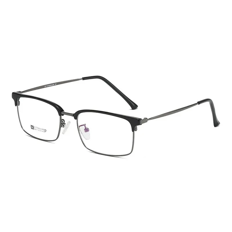 

New Arrival Men Business Style Full Rim Eyewear Beta Titanium Frame Glasses Myopia Spectacles with Spring Hinges