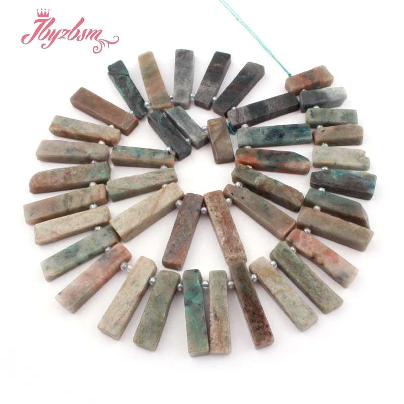 5x10-7x33mm Charoite опал, кварц, Агатовая палочка рыхлый натуральный камень бусины для DIY для изготовления украшений ожерелья Браслет серьги 15" - Цвет: Agate