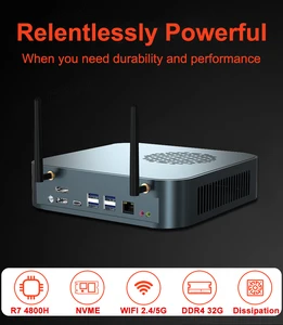 Игровой мини-ПК Ryzen 7 4800H, 8 ядер, 12 потоков, 2 * M.2 NVMe, Windows 10 Pro, 4K, Radeon Graphics AX AX200, Wi-Fi 6