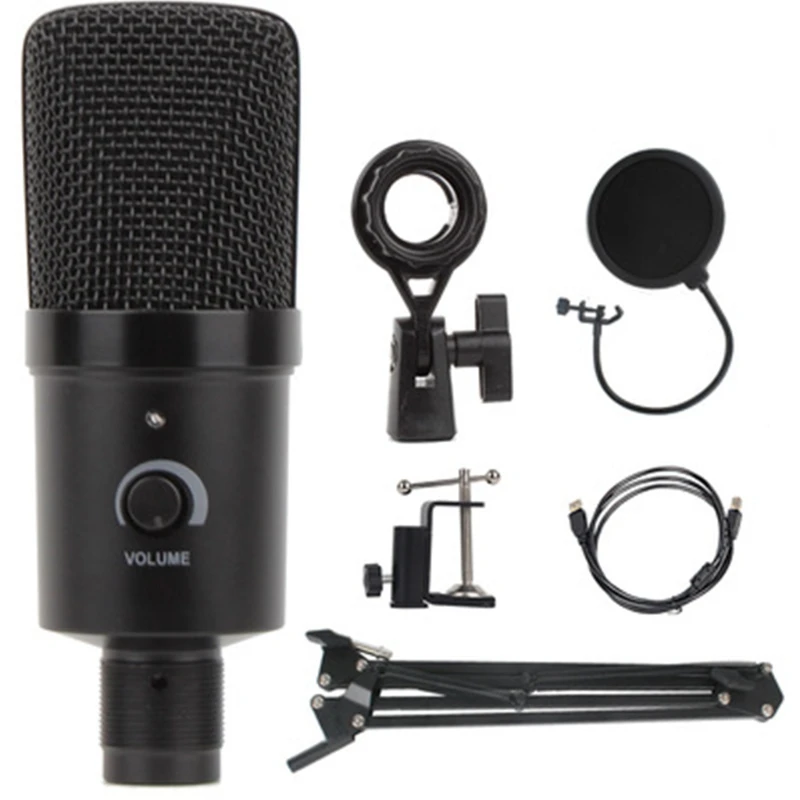 

P82F USB Microphone Condenser Recording with Stand Professional USB Condenser Microphone for PC/Laptop Recording Supplies