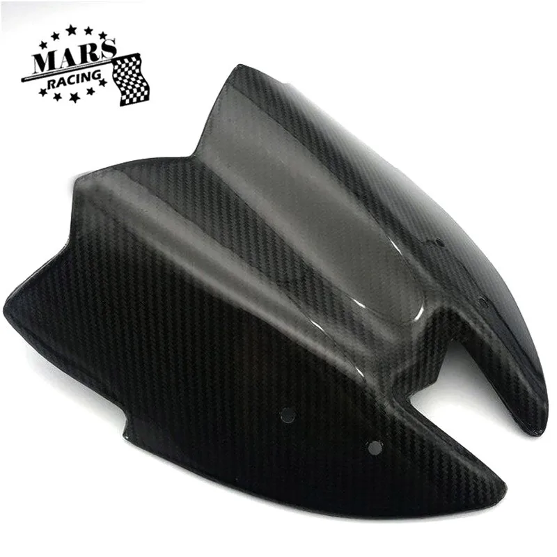 Подходит для Kawasaki Z800 2012- двойной пузырь Z 800 Мотоцикл углеродного волокна дефлектор ветрового стекла козырек Z800