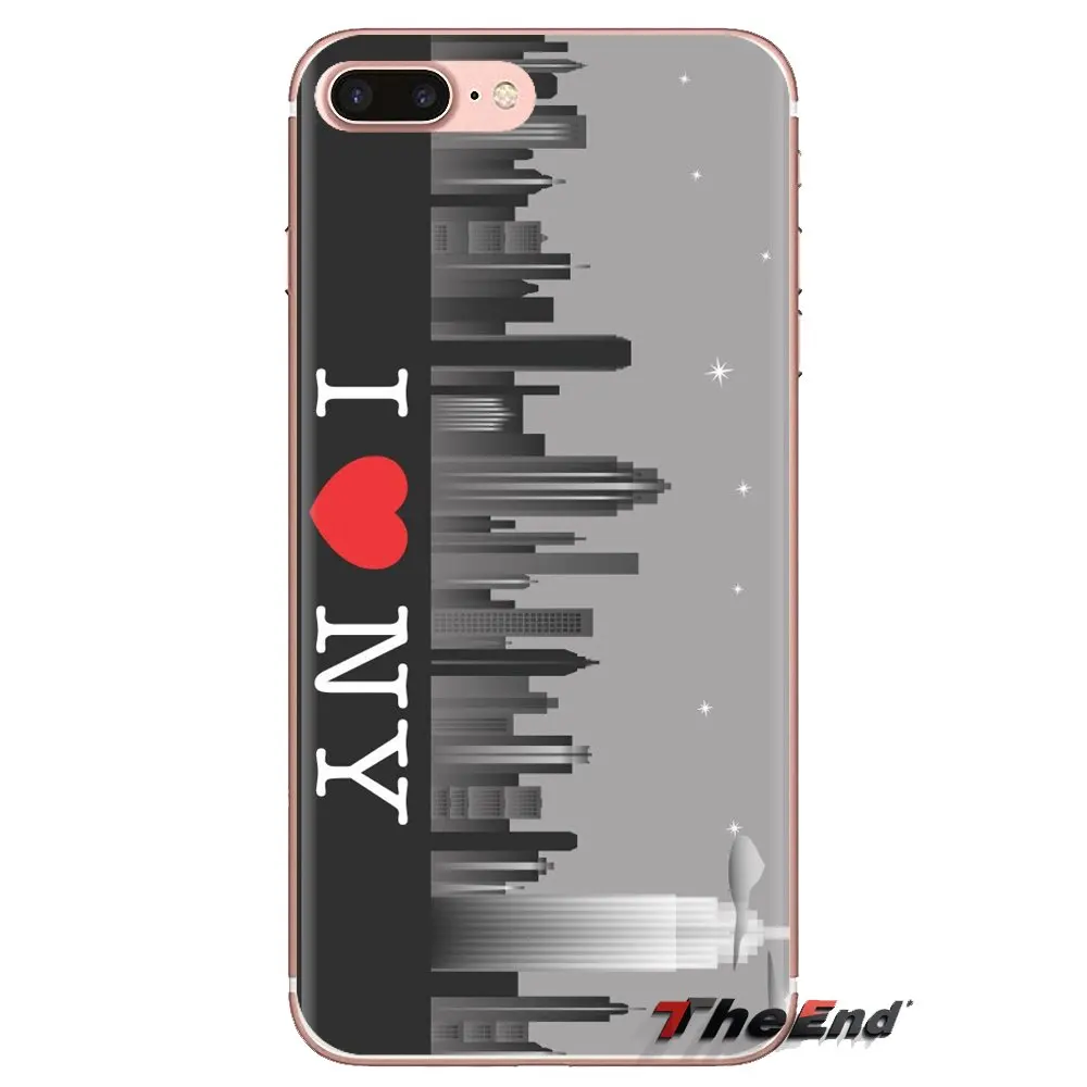 I Heart NY City New York Transparent Soft Shell Cases For iPod Touch Apple iPhone 4 4S 5 5S SE 5C 6 6S 7 8 X XR XS Plus MAX |