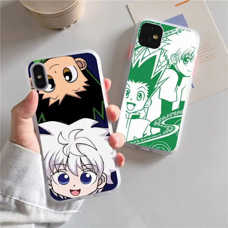 

Bumper Hunter X Hunter Gon Freecss Phone Case For iphone 13 12 11 xr xs x 7 8 pro max Plain Soft TPU Silicone Clear Case Cover