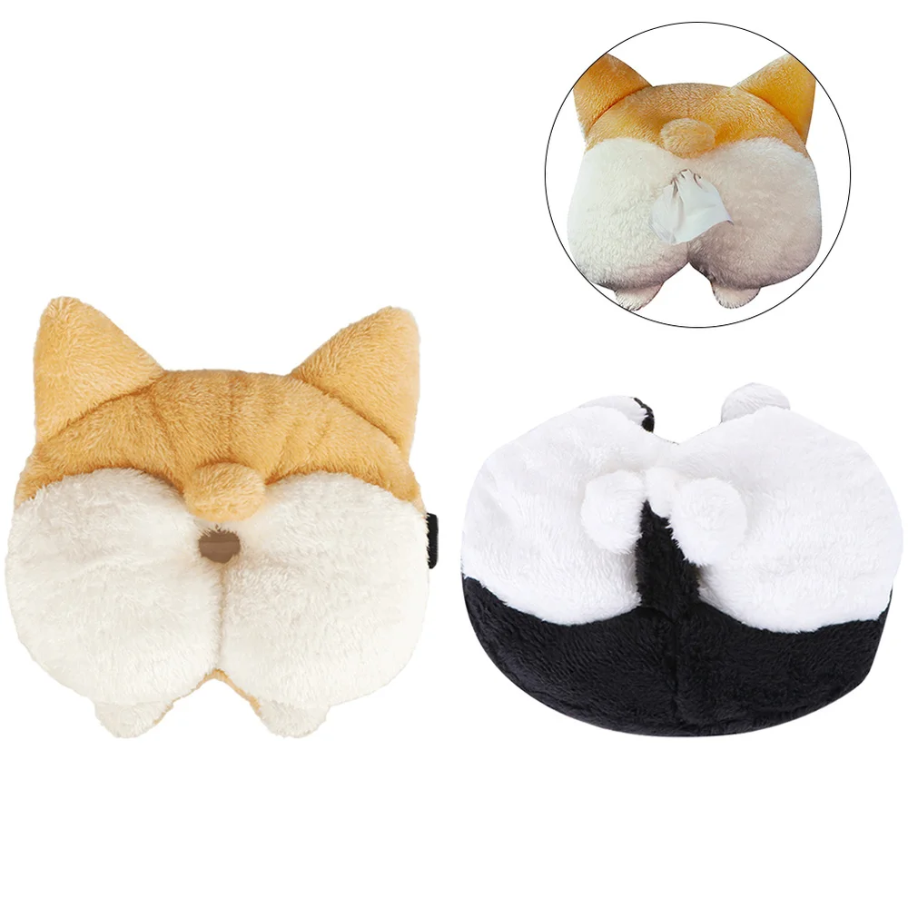 

2pcs Animal Design Tissue Box Cover Adorable Cartoon Tissue Container Creative Extraction Paper Box for Car Auto Home