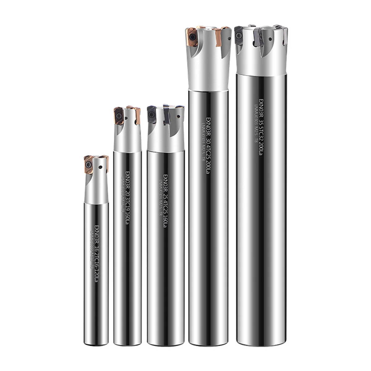 

EXN03R Indexable End Milling Cutter 15/16/17/18/19/20/21/22/24/25/26/28/30/32/35/40 For Inserts LNMU0303