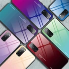 Для Samsung Galaxy S20 FE 5G роскошный градиентный чехол из закаленного стекла силиконовая рамка задняя крышка для Galaxy S20 Plus S20 S21Ultra Capa