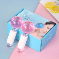2pcsbox beauty ice therapy face massage ball cool compress globes hockey facial massager crystal glasses ball skin care tools